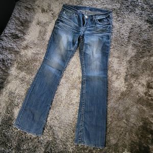 Women's Big Star Boot Leg Denim Blue Jeans Faded Size 30